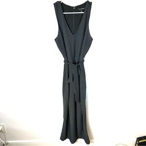 Banana Republic one piece wide leg pantsuit. Black and white polkadots size 2.